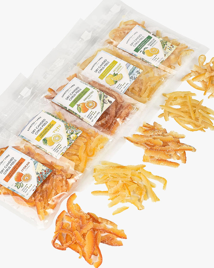 Kankitsu Labo, Dry Candied Japanese Citrus Peel, Variety Pack