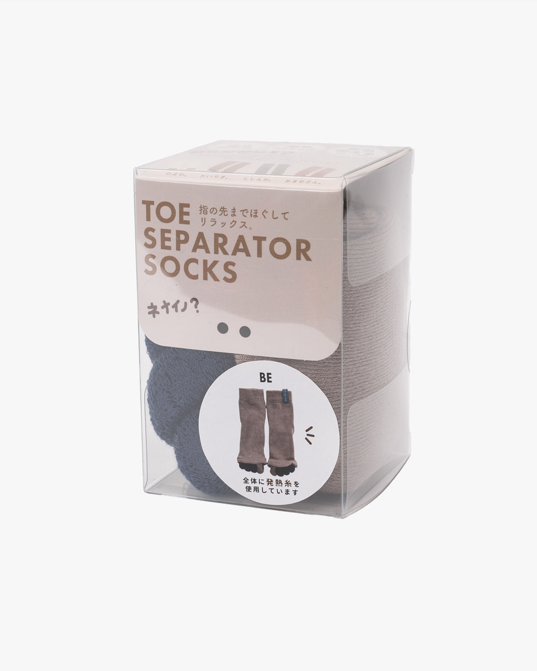 Toe Separator Socks, Bonnui, Beige