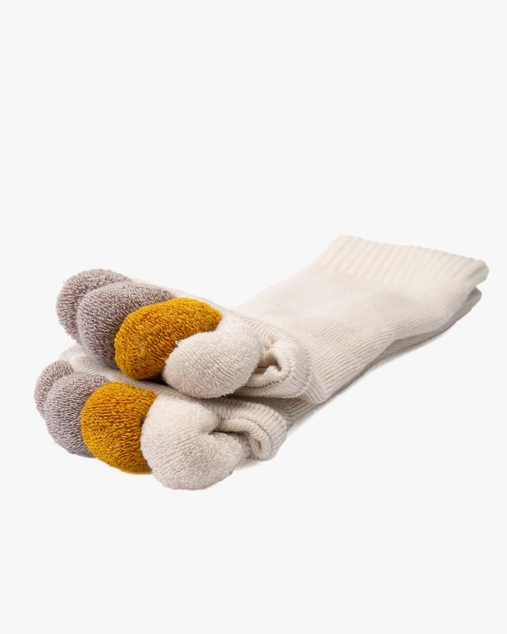 Toe Separator Socks, Bonnui, Off-white