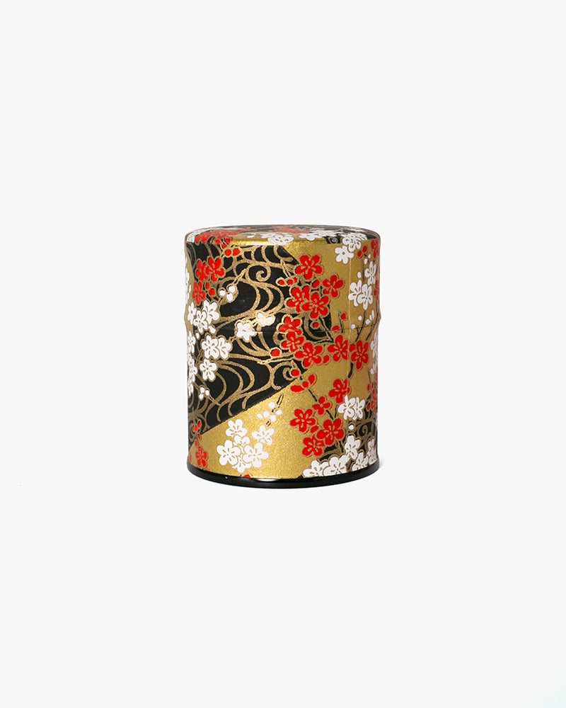 Tea Canister, Theanine, Washi Paper, Gold and Black