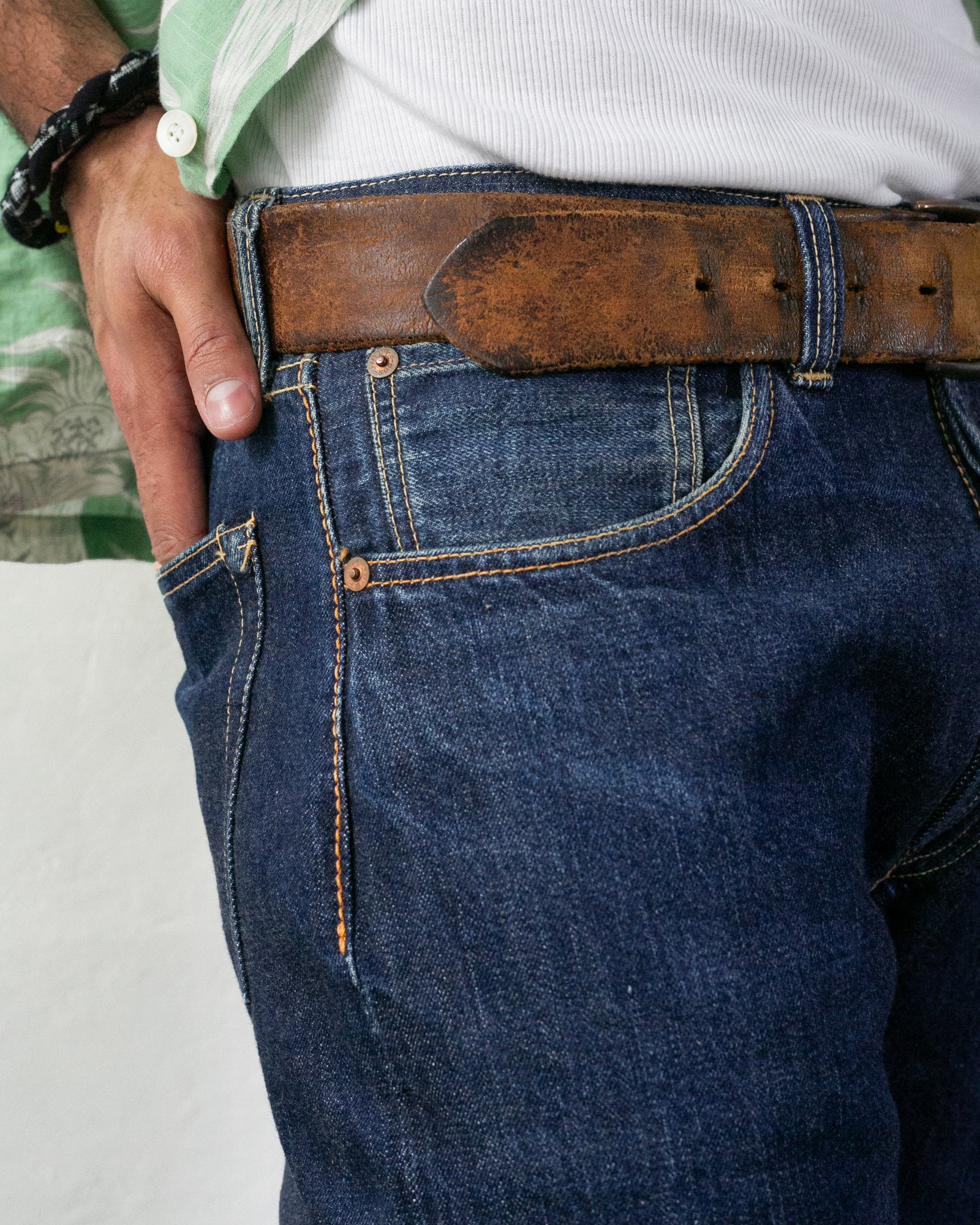 Japanese Repro Selvedge Denim Jeans, Joe McCoy Brand - 33" x 36"
