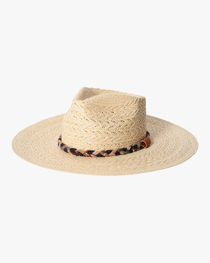 Kiriko Custom Panama Hat, Straw, Braided Shades of Indigo, Orange, and Burgundy