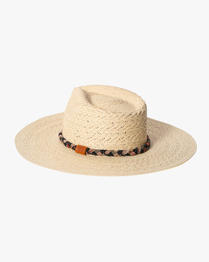 Kiriko Custom Panama Hat, Straw, Braided Shades of Indigo, Orange, and Burgundy