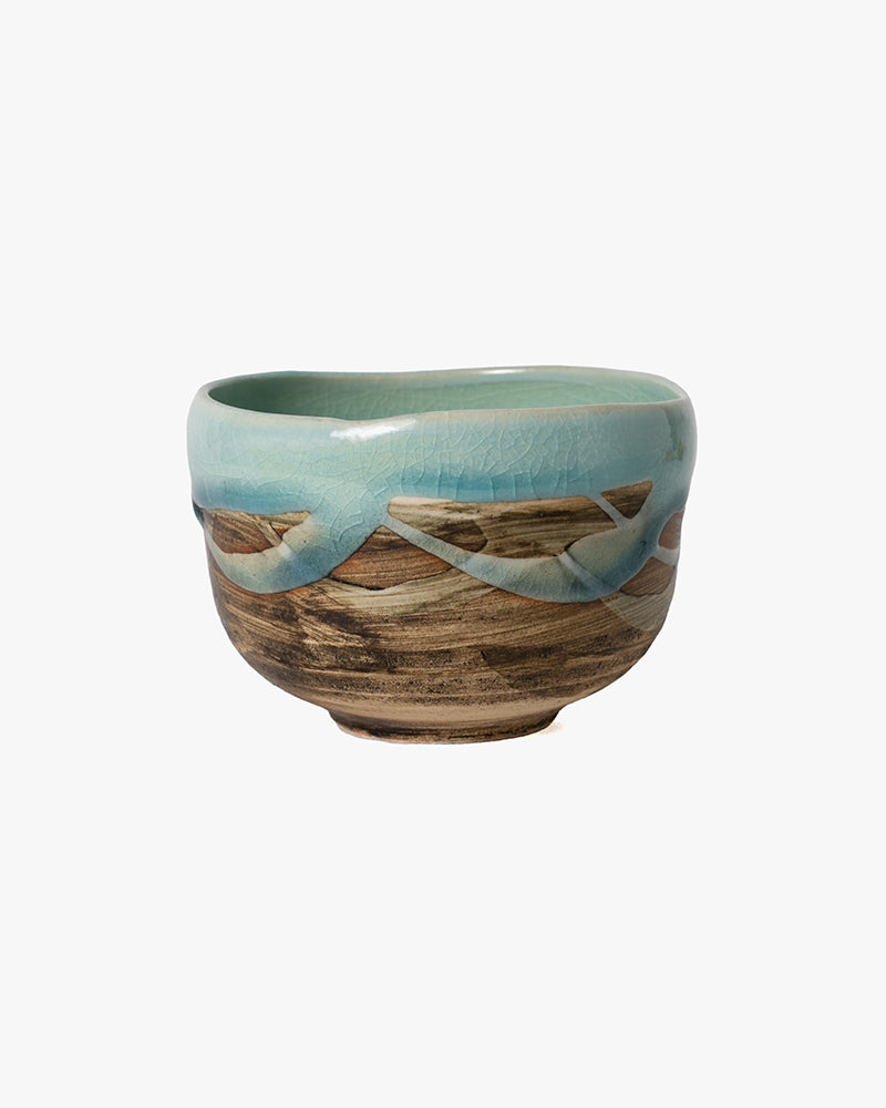 Matcha Bowl, Ichiyama, Blue Nagashi