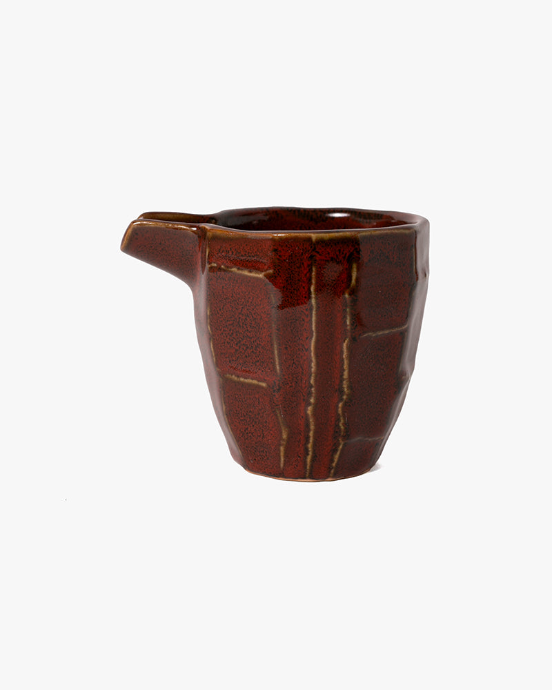 Sake Pitcher, Ichiyama, Multi Faceted, Aka Kabe