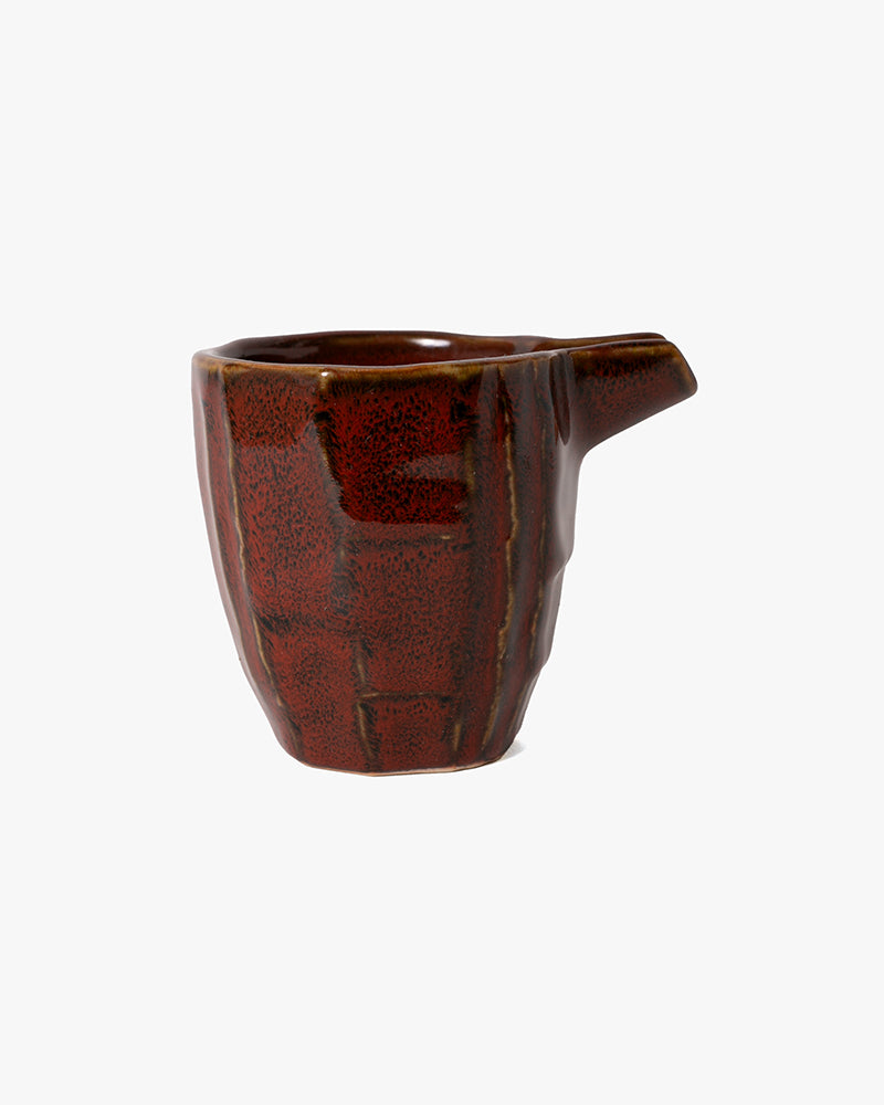Sake Pitcher, Ichiyama, Multi Faceted, Aka Kabe