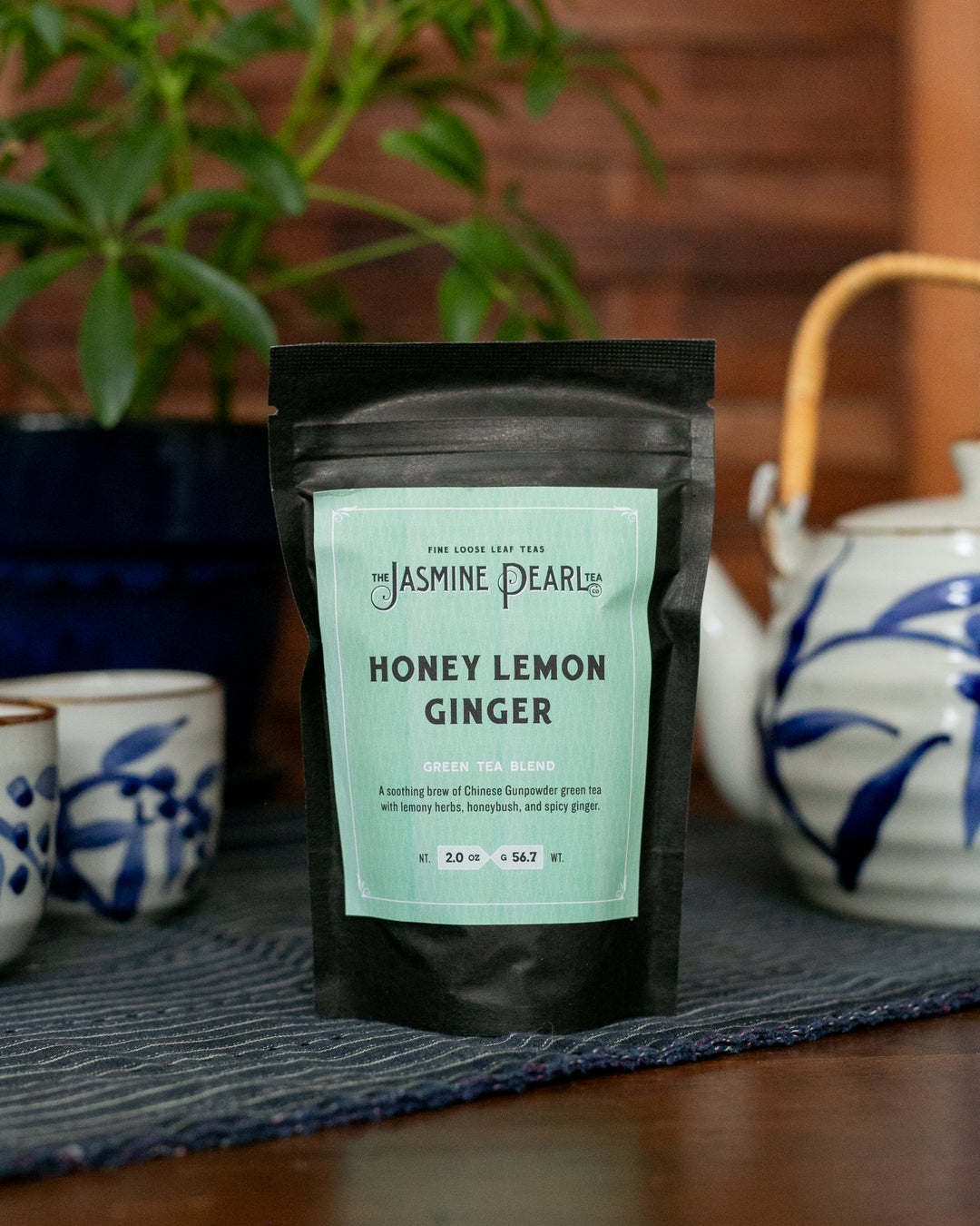 The Jasmine Pearl Tea, Loose Leaf, Honey Lemon Ginger Green Tea Blend