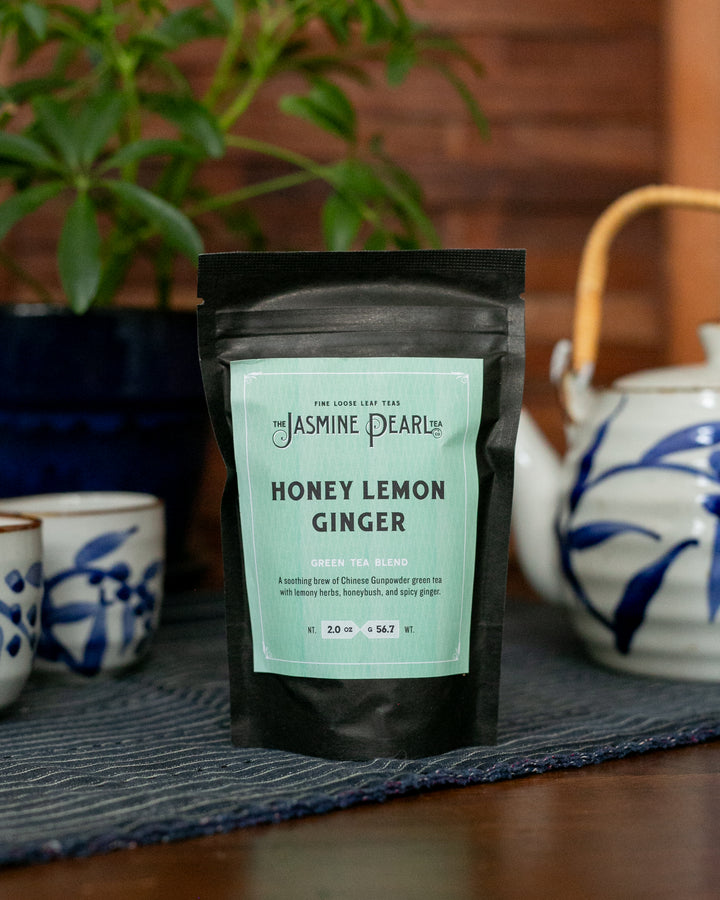 The Jasmine Pearl Tea, Loose Leaf, Honey Lemon Ginger Green Tea Blend