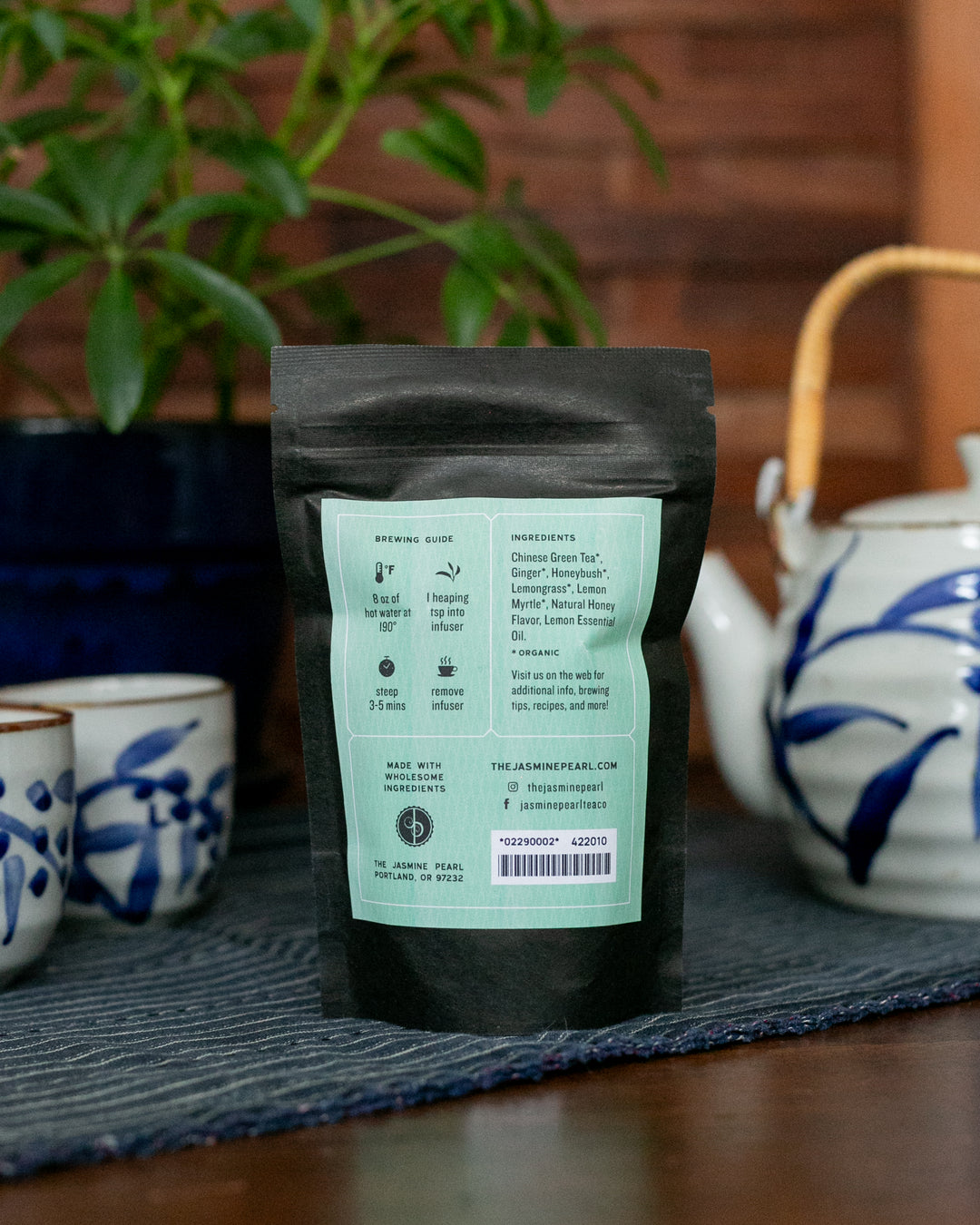 The Jasmine Pearl Tea, Loose Leaf, Honey Lemon Ginger Green Tea Blend