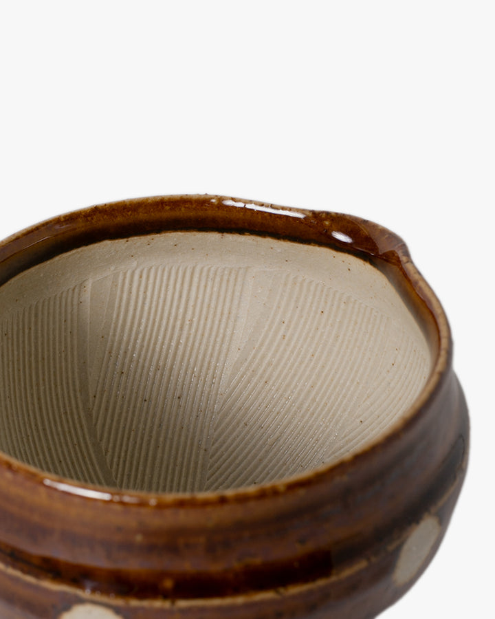 Mortar and Pestle, Ichiyama, Brown Polka Dot