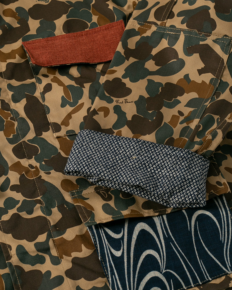 Kiriko Custom Military Jacket, Camo Patched, Obi Phoenix 