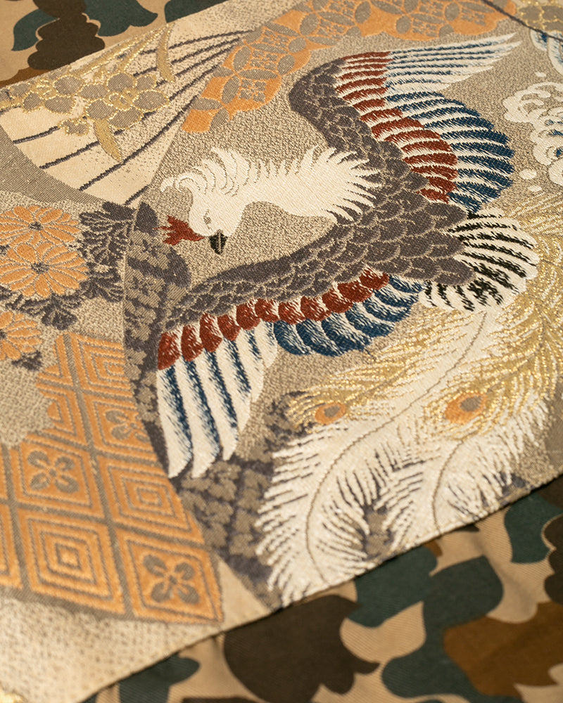 Kiriko Custom Military Jacket, Camo Patched, Obi Phoenix 