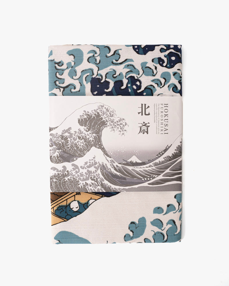 Modern Furoshiki, Musubi, Ukiyo-e, Under the Wave off Kanagawa By Hokusai