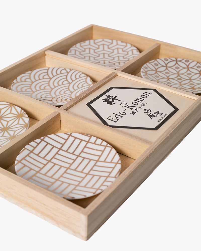 Plate, Ichiyama, Set of 5, Edo Komon