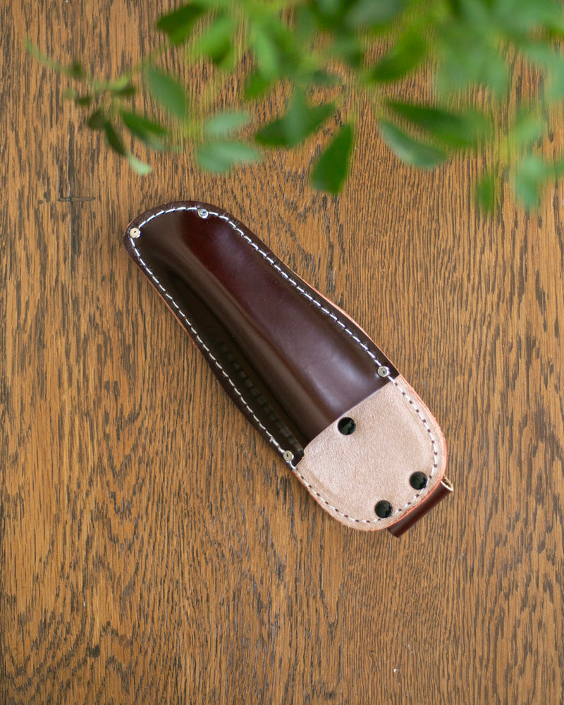 Tanabe Hasami, Scissors (Pruning) Case, Brown Leather