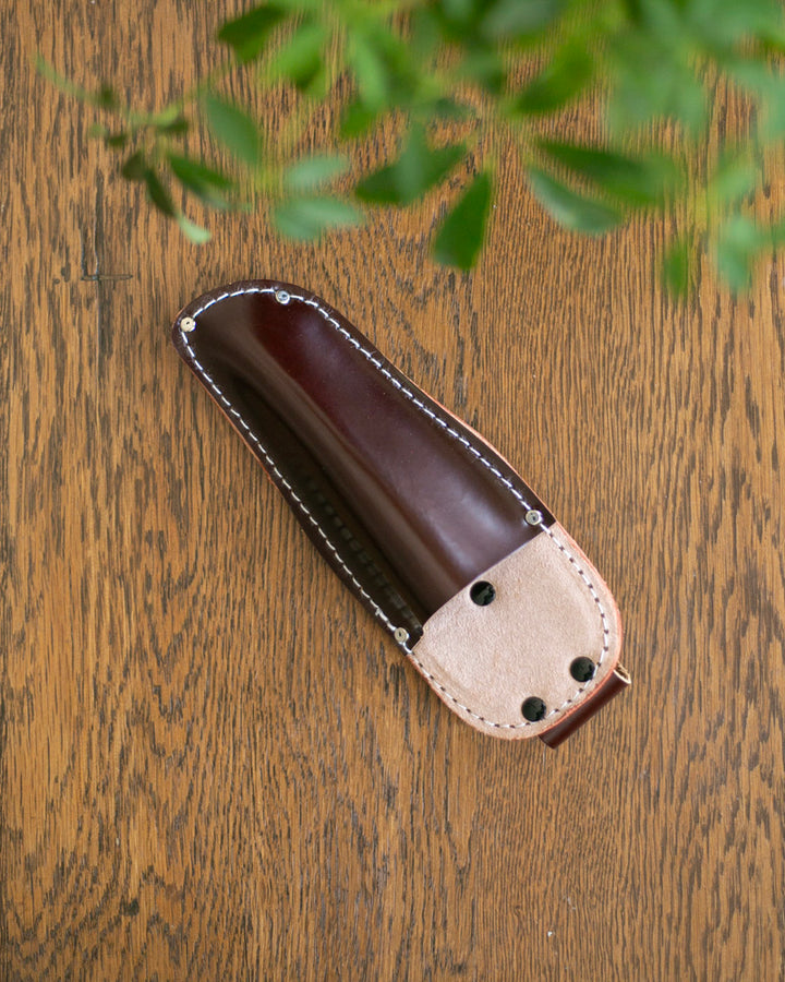 Tanabe Hasami, Scissors (Pruning) Case, Brown Leather