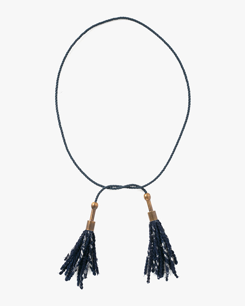 Boet X Kiriko Necklace, Yanagi, Dark Indigo Katazome