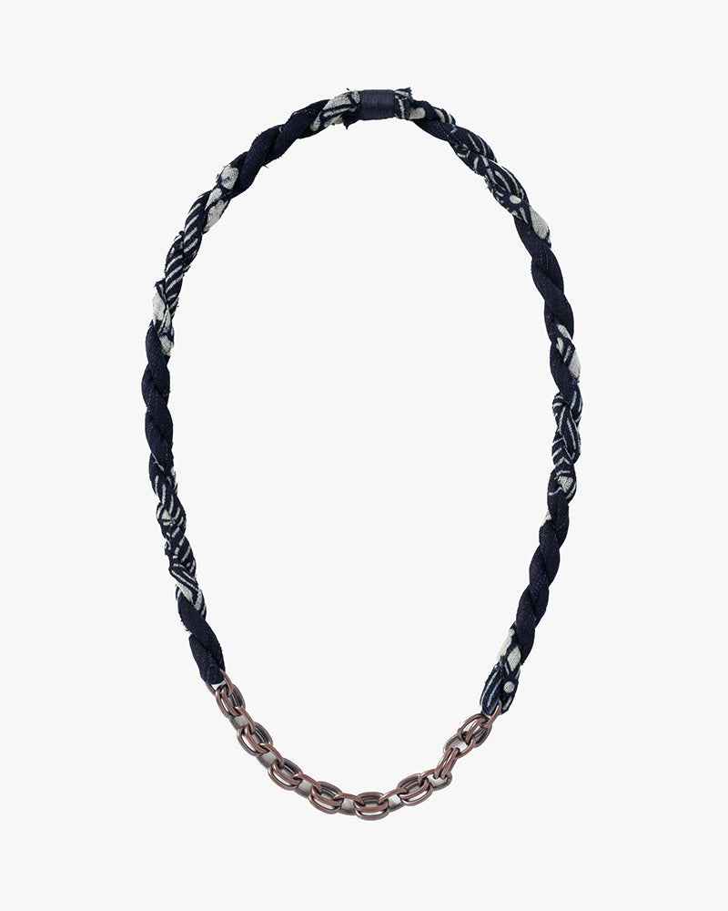 Boet x Kiriko Necklace, Indigo Katazome