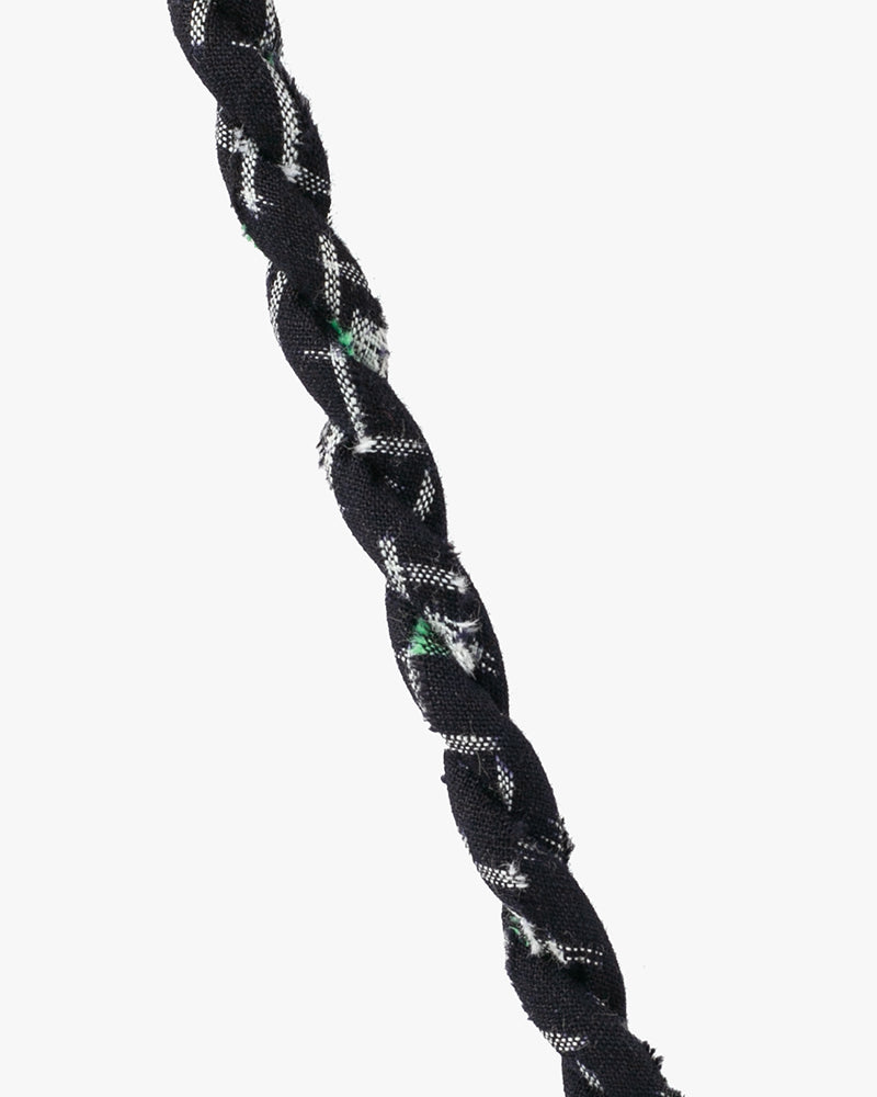 Boet x Kiriko Necklace, Dark Indigo with White and Green Kasuri