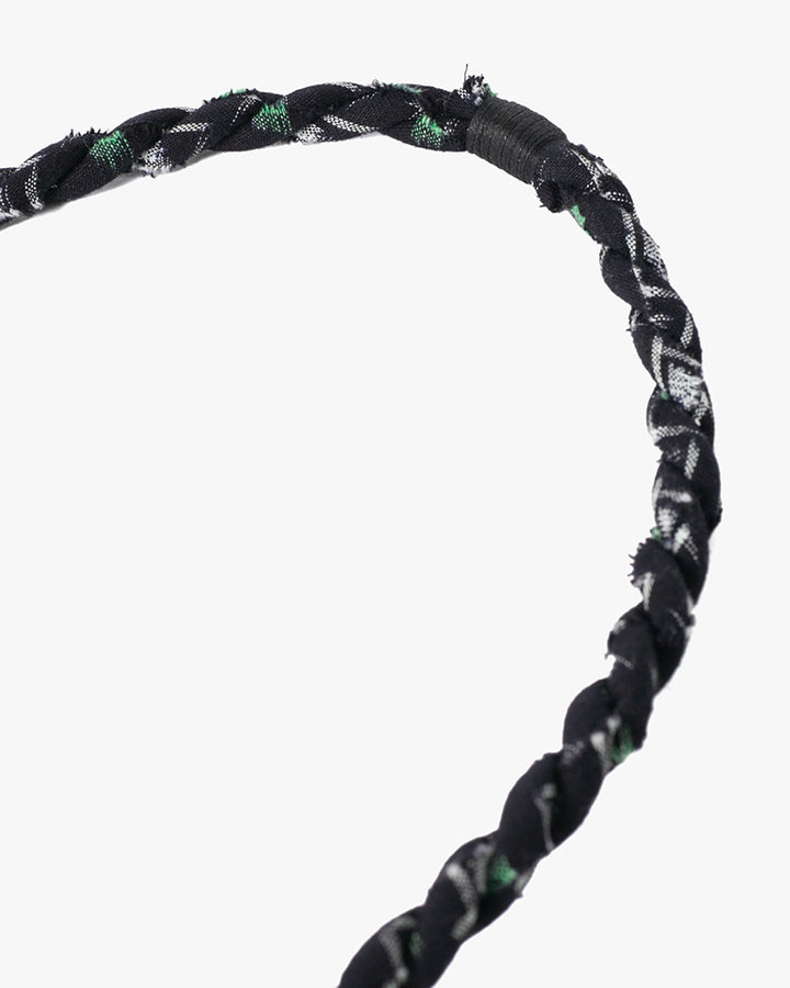 Boet x Kiriko Necklace, Dark Indigo with White and Green Kasuri