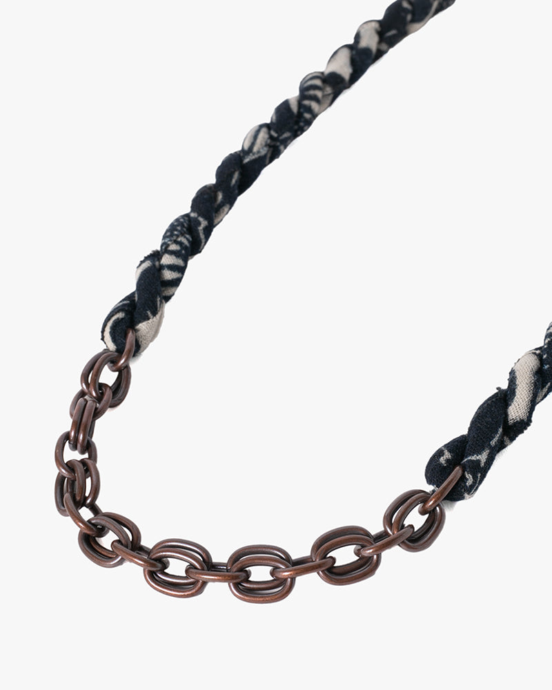 Boet x Kiriko Necklace, Faded Indigo Katazome