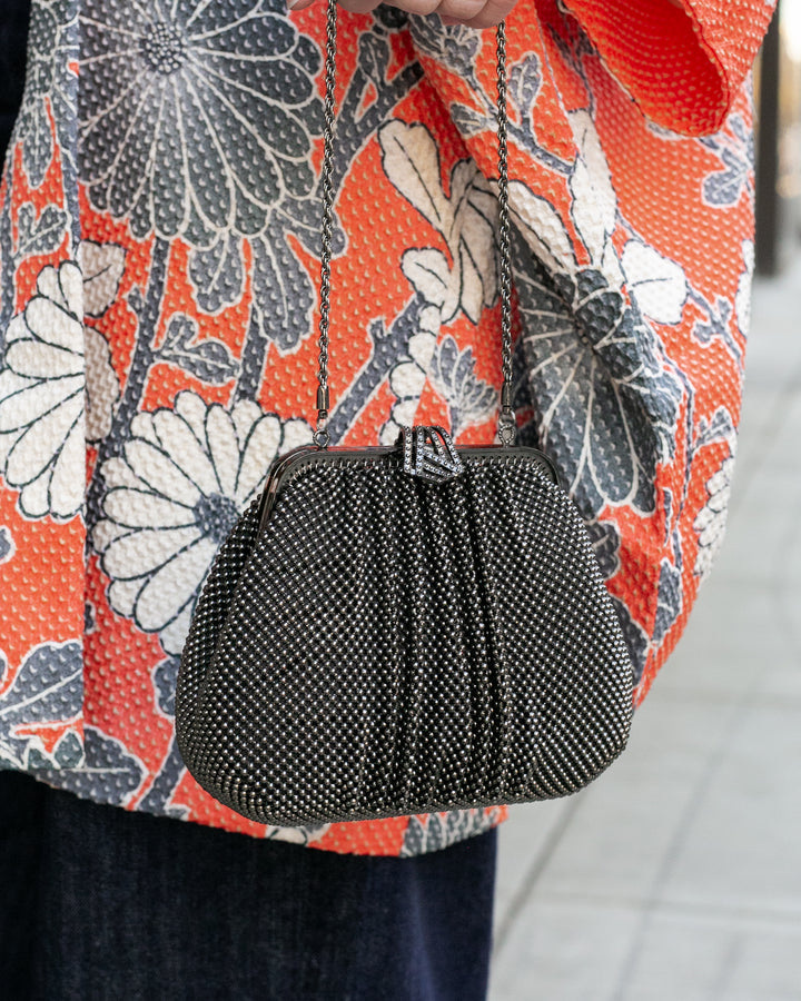 Vintage Bag, Purse, Beaded, Black