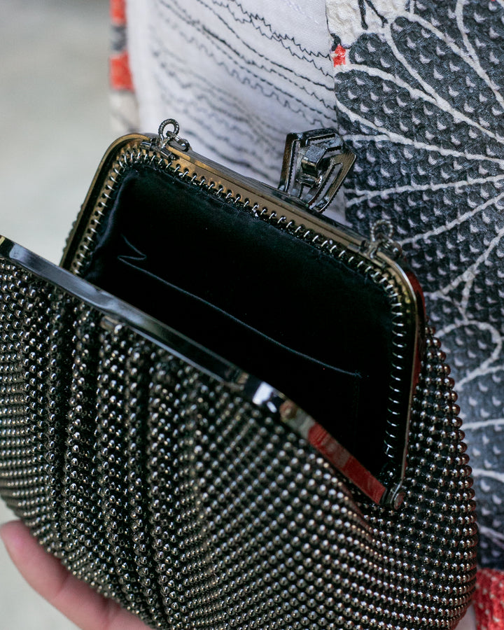 Vintage Bag, Purse, Beaded, Black