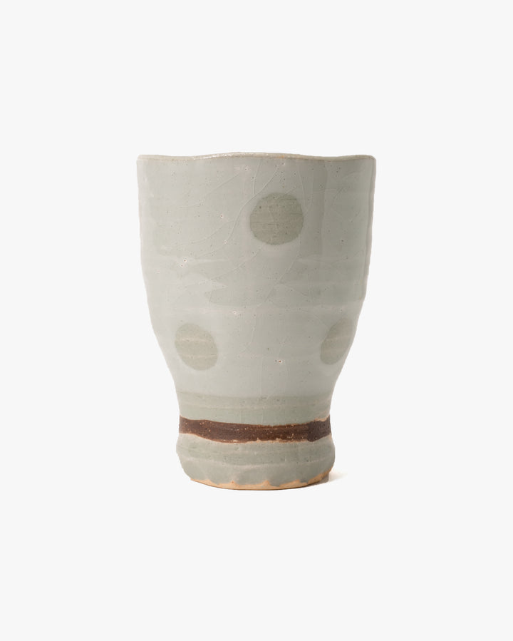 Cup, Bisque, Uwabami Series, Off White Dots - L