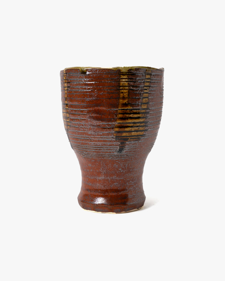 Cup, Bisque, Uwabami Series, Striped Rust - L