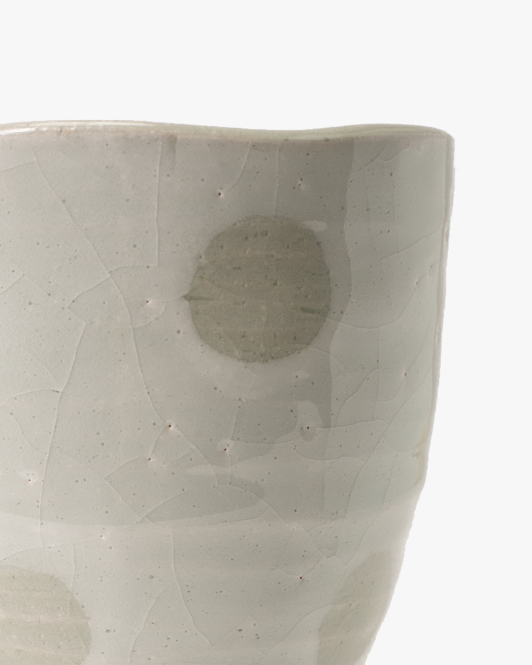 Cup, Bisque, Uwabami Series, Off White Dots - L