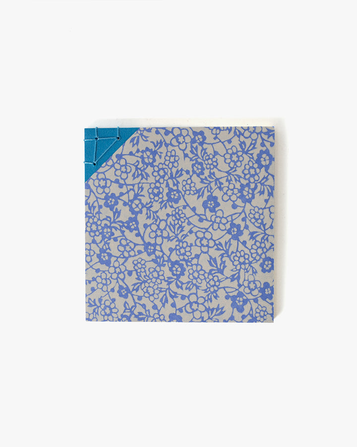 Shogado Kadotoji Notebook, Blue Floral