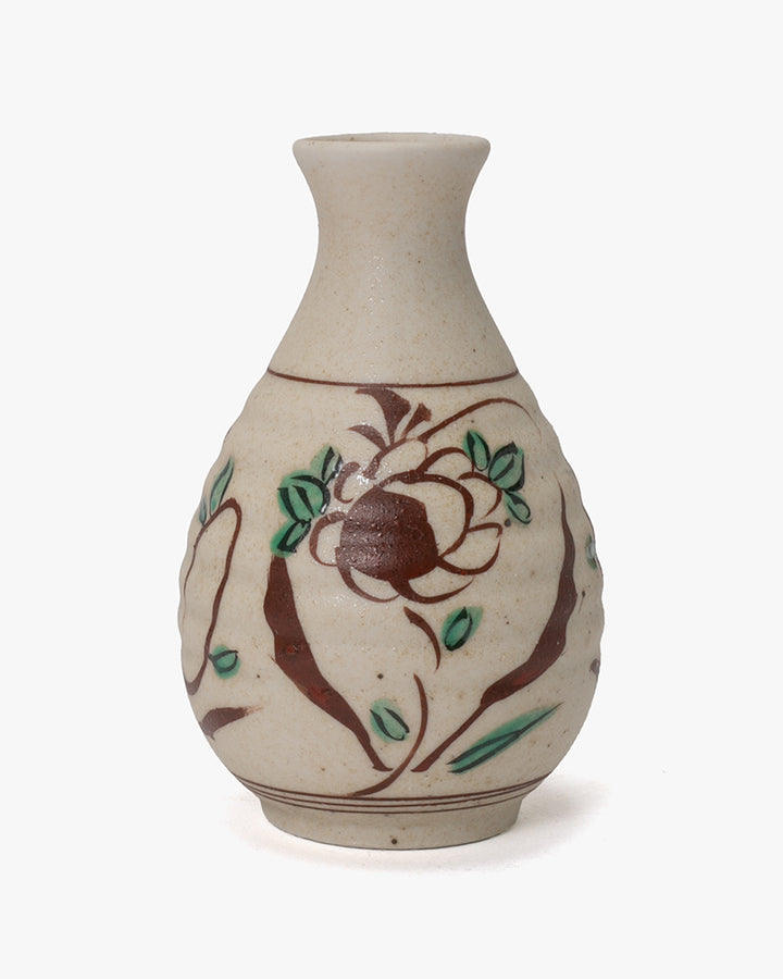 Tokkuri, Ichiyama, Hand-Painted Akae Floral