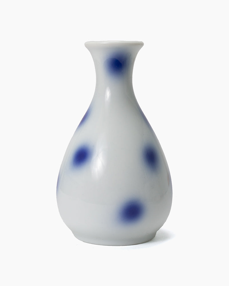 Tokkuri, Ichiyama, White with Blue Dots