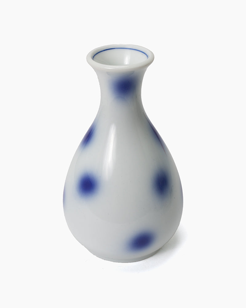 Tokkuri, Ichiyama, White with Blue Dots