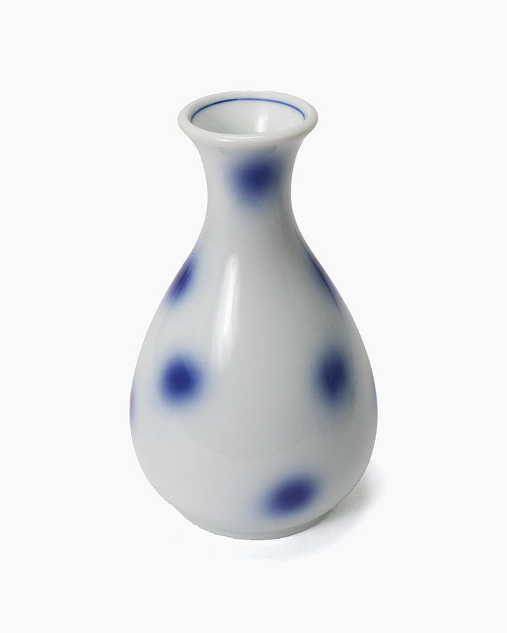 Tokkuri, Ichiyama, White with Blue Dots