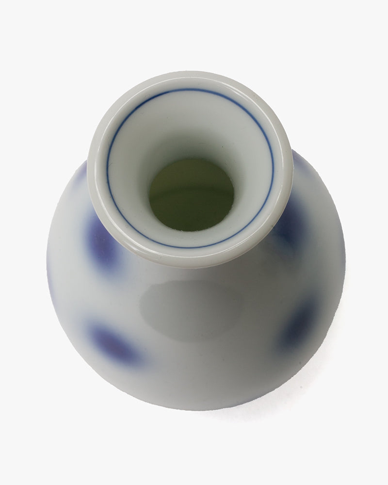 Tokkuri, Ichiyama, White with Blue Dots