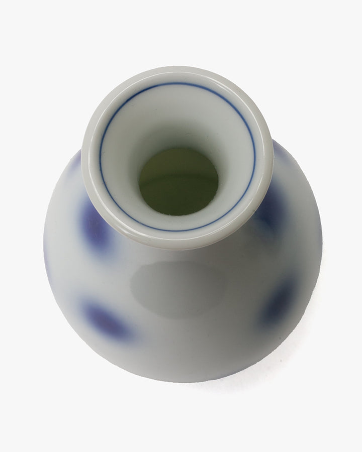 Tokkuri, Ichiyama, White with Blue Dots
