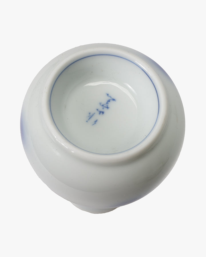 Tokkuri, Ichiyama, White with Blue Dots