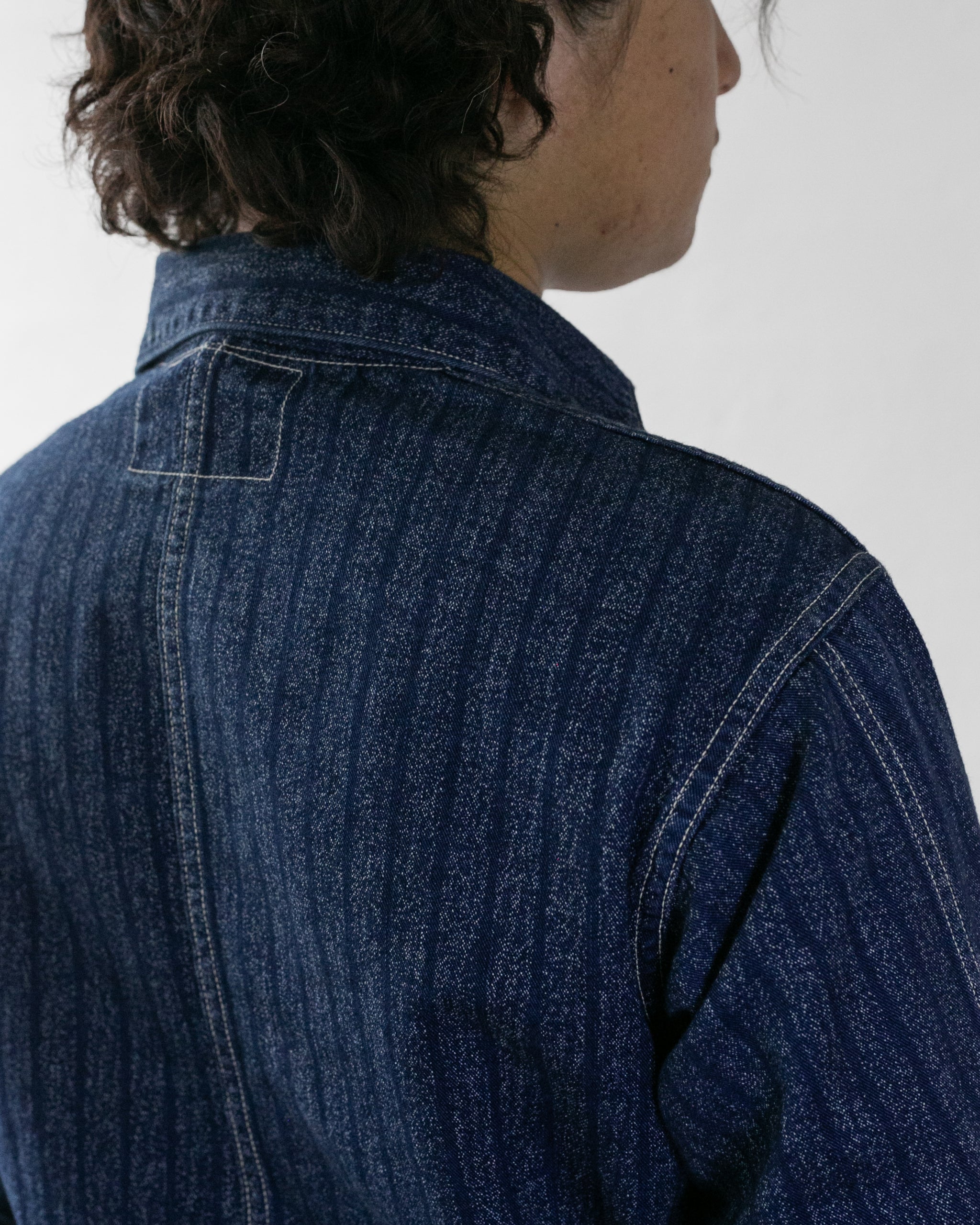 Japanese Repro Denim Coverall Chore Coat, Heller's Cafe Brand