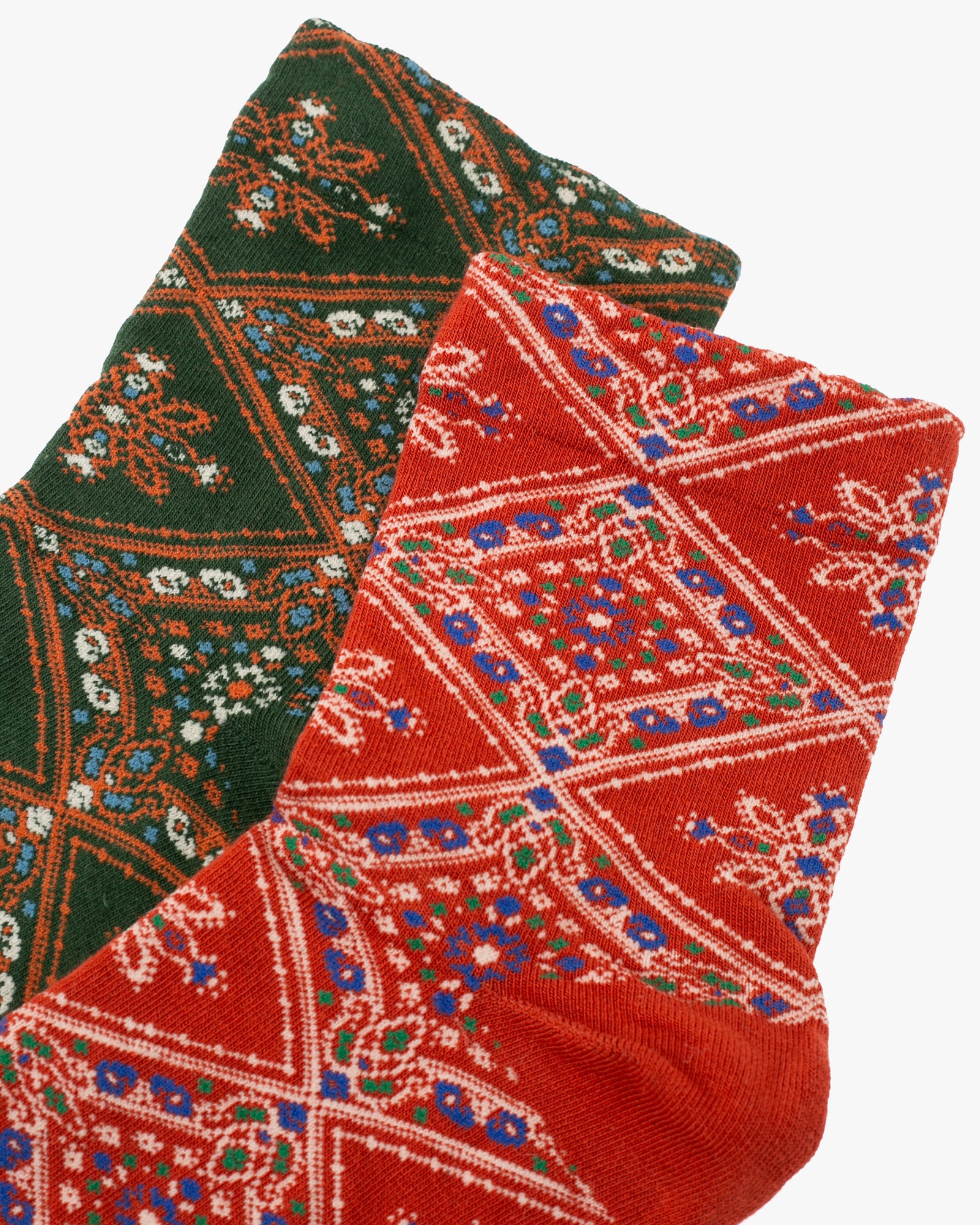 Tourtiwi, Mid-calf Socks, Retro Diamond Floral