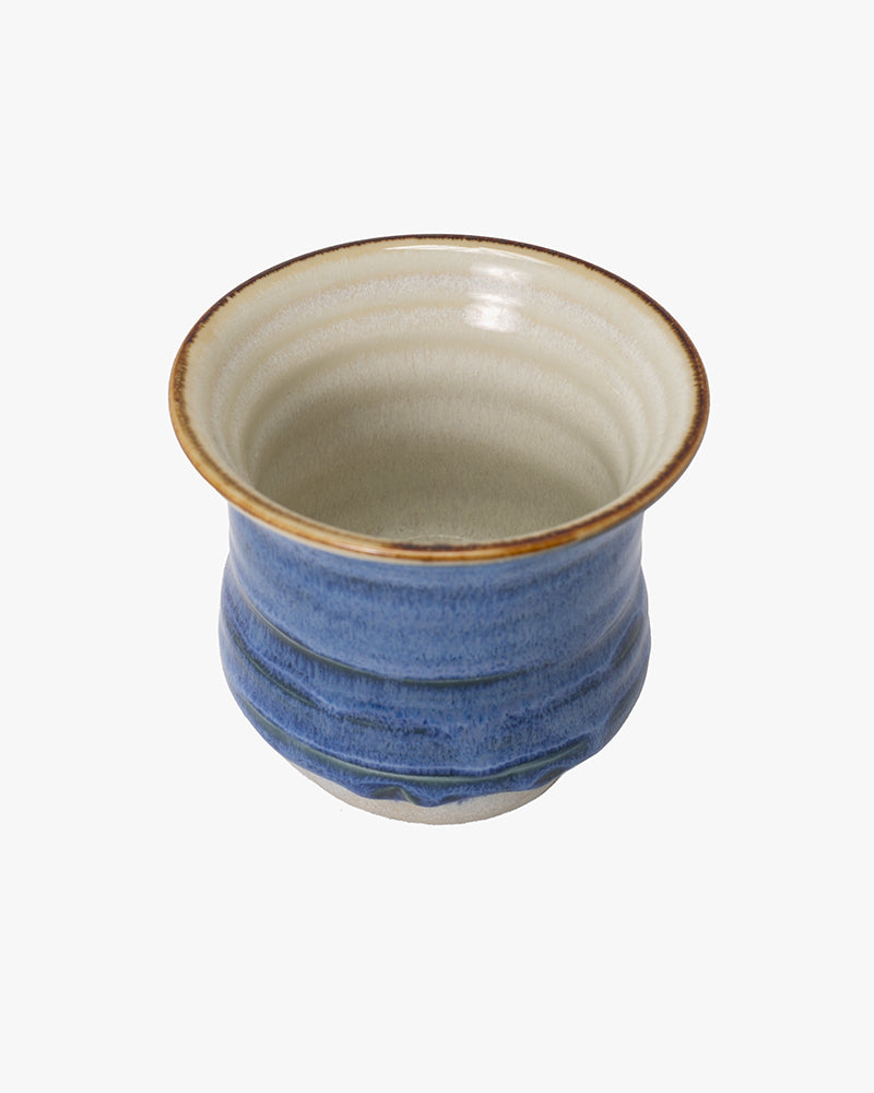 Yunomi Cup, Ichiyama, Indigo with Shima