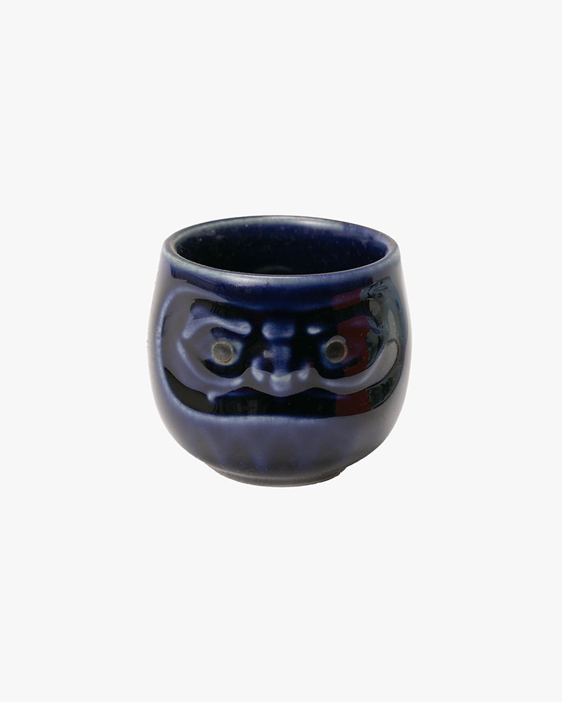 Sake Cup, Ichiyama, Daruma Blue