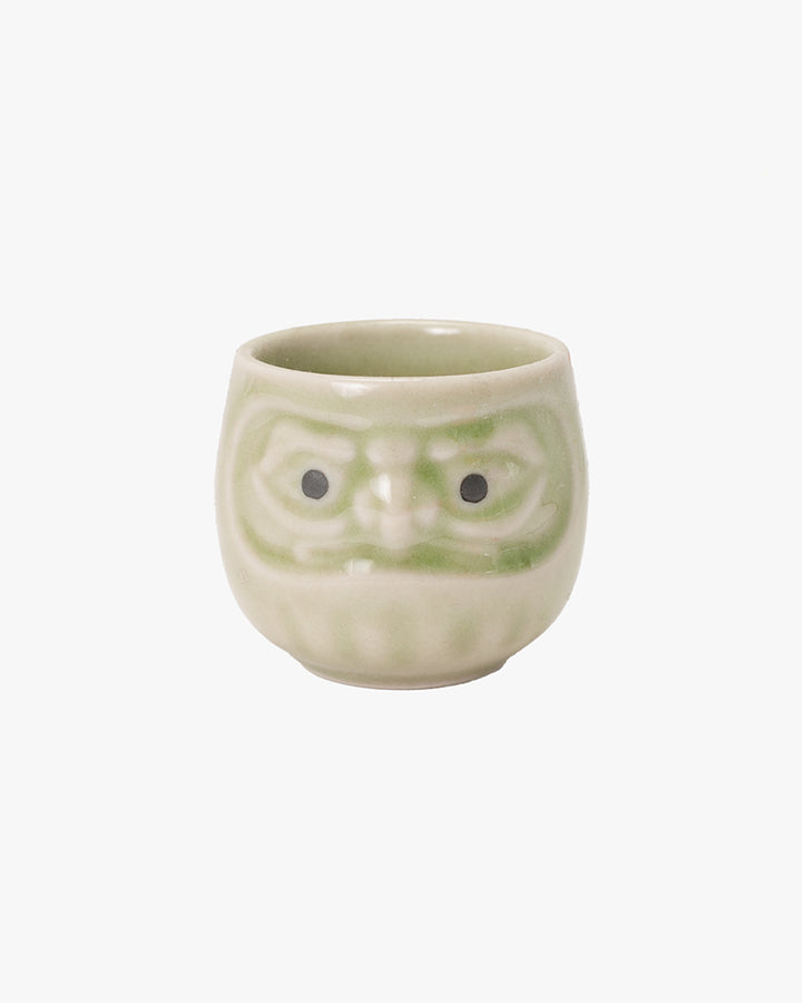 Sake Cup, Ichiyama, Daruma Hiwa Green