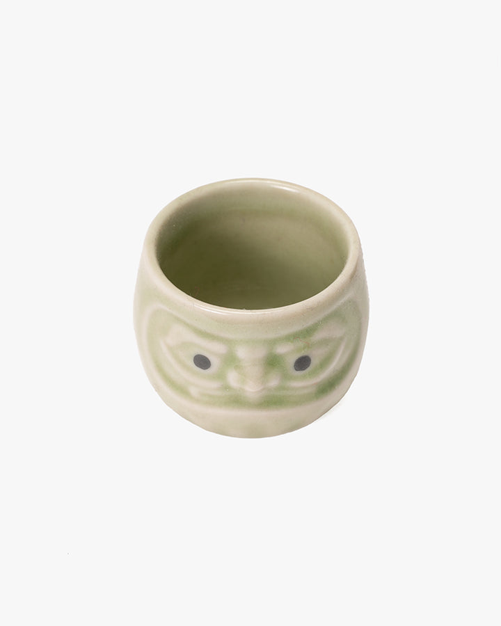 Sake Cup, Ichiyama, Daruma Hiwa Green