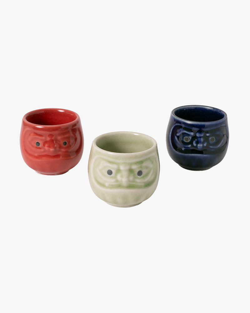 Sake Cup, Ichiyama, Daruma Hiwa Green