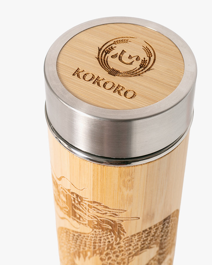 Kokoro Original Bamboo Bottle and Tea Infuser, Dragon