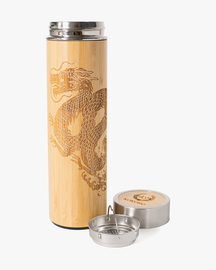 Kokoro Original Bamboo Bottle and Tea Infuser, Dragon