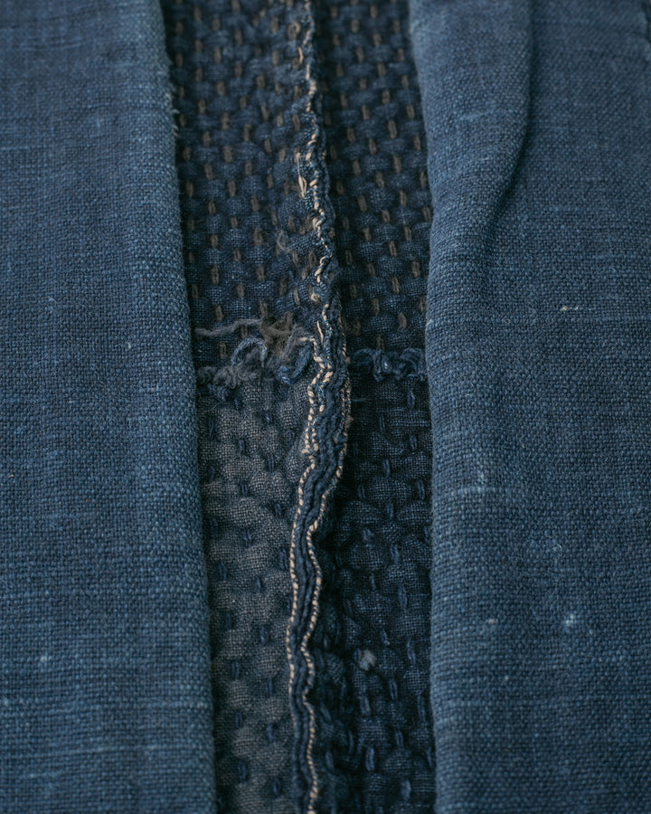 Vintage Noragi Jacket, Partially Sashiko Stitched Indigo