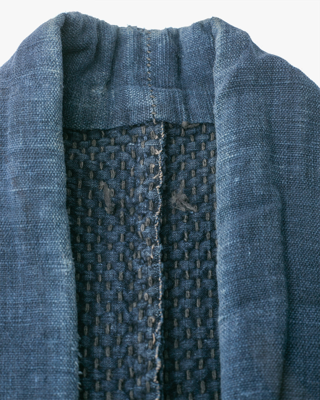 Vintage Noragi Jacket, Partially Sashiko Stitched Indigo