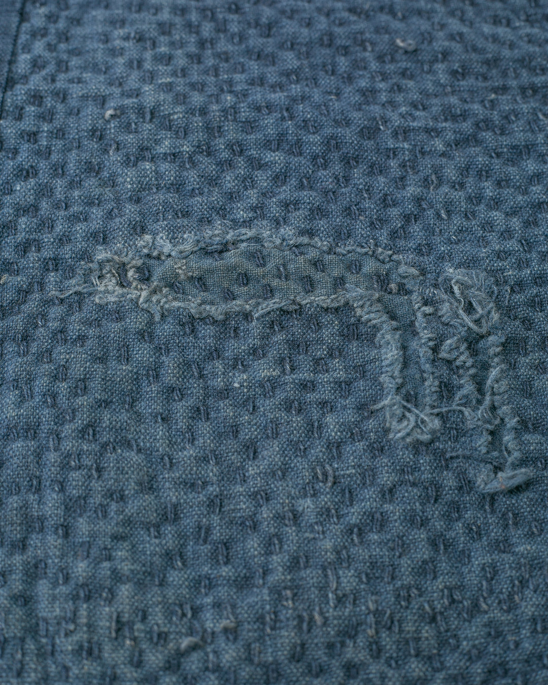 Vintage Noragi Jacket, Partially Sashiko Stitched Indigo